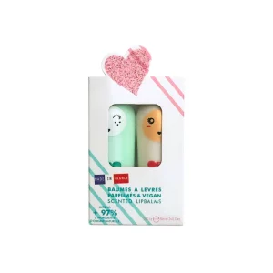 Set 2 bálsamos labiales (manzana y algodón azúcar)