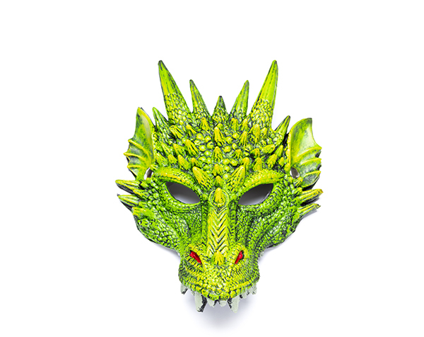 Máscara dragón verde