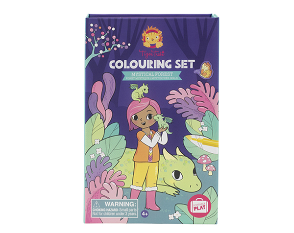 Set colorear Bosque místico