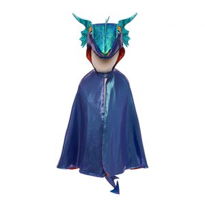 Capa Dragón metálico azul