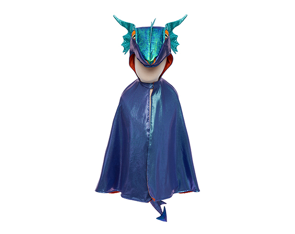 Capa Dragón metálico azul