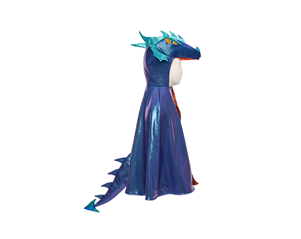 Capa Dragón metálico azul