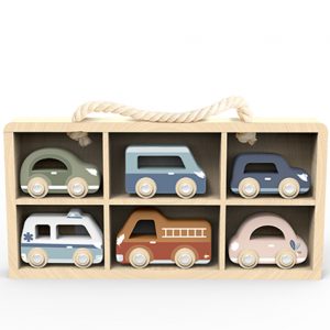 Set de coches de madera
