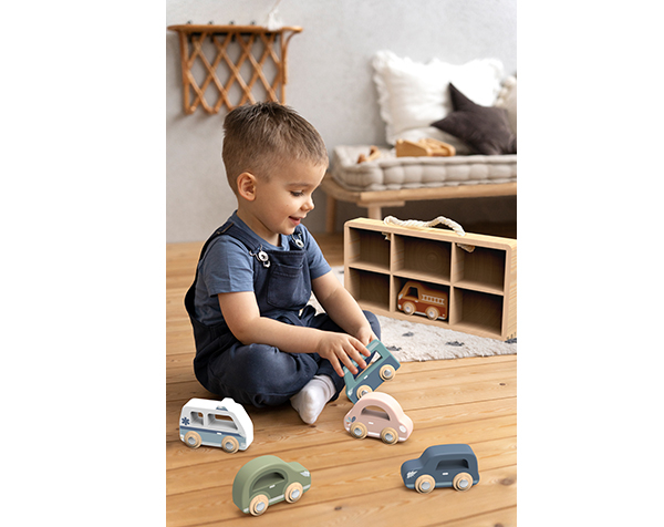 Set de coches de madera