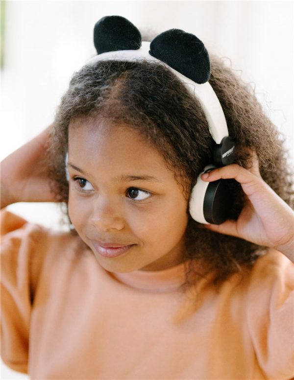 Auriculares Kidyears panda blanco/negro