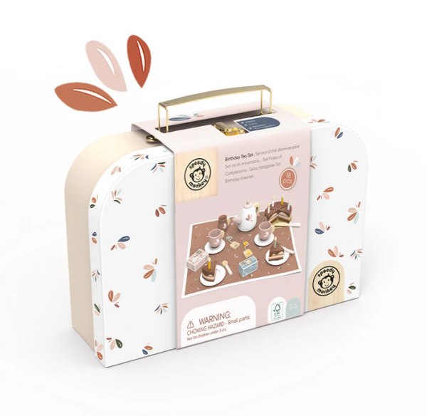 Maletín set de té cumpleaños