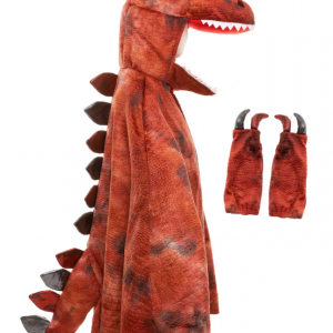 Capa y garras de T-Rex Grandasaurus rojo/negro