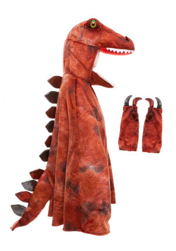 Capa y garras de T-Rex Grandasaurus rojo/negro