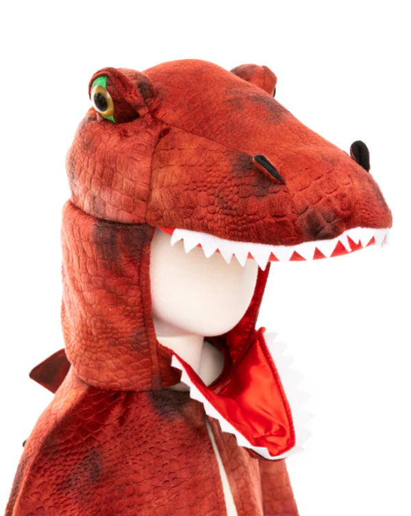 Capa y garras de T-Rex Grandasaurus rojo/negro