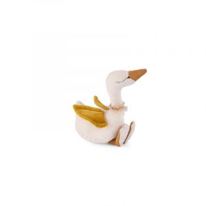 Peluche sonajero cisne oro