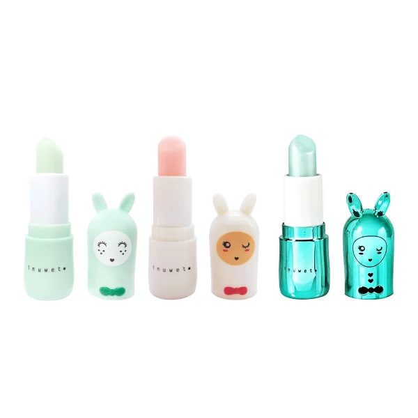 Set 3 bálsamos labiales (manzana, algodón de azúcar y cupcake)