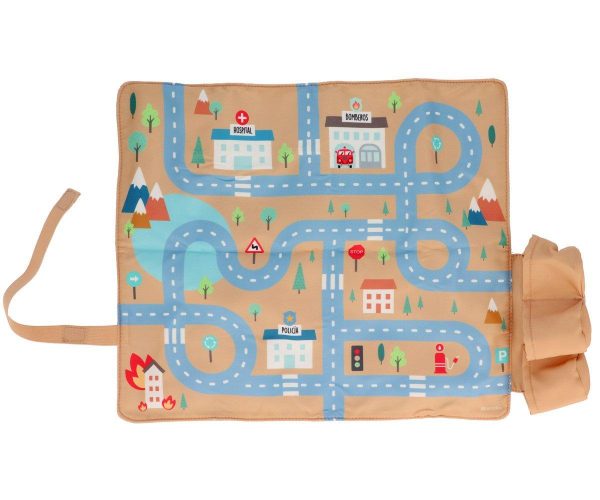 Juego Mantel con Circuito Mostaza + 3 mini coches