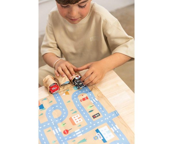 Juego Mantel con Circuito Mostaza + 3 mini coches