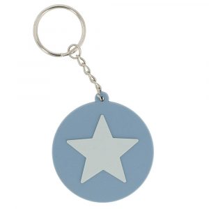 Llavero Silicona Star Blue