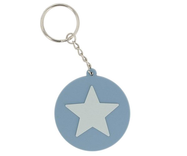 Llavero Silicona Star Blue