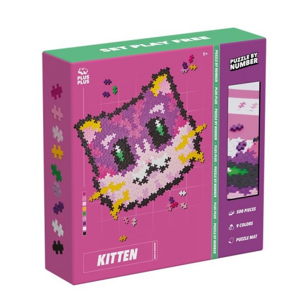 Plus-Plus Puzzle con números Kitten 500pcs.