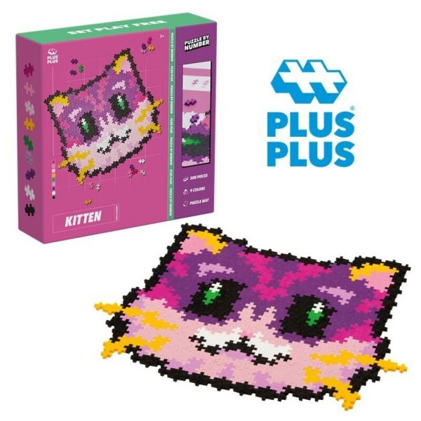 Plus-Plus Puzzle con números Kitten 500pcs.