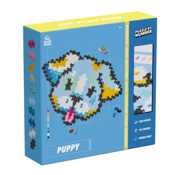 Plus-Plus Puzzle con números Puppy 500pcs.