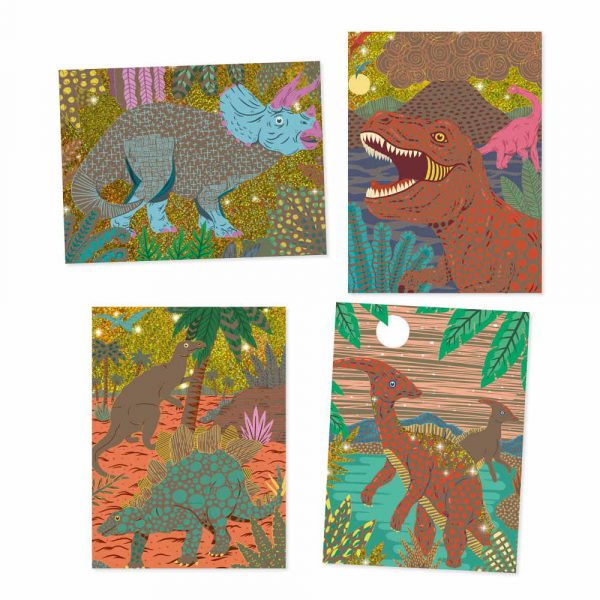 Cuadros para rascar El reino de los dinosaurio