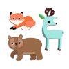 Pegatinas Animales del bosque