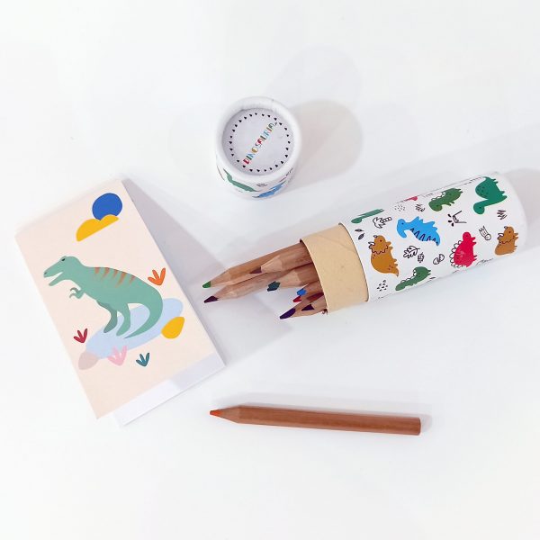Bolsita cumple Tubo colores + mini cuaderno