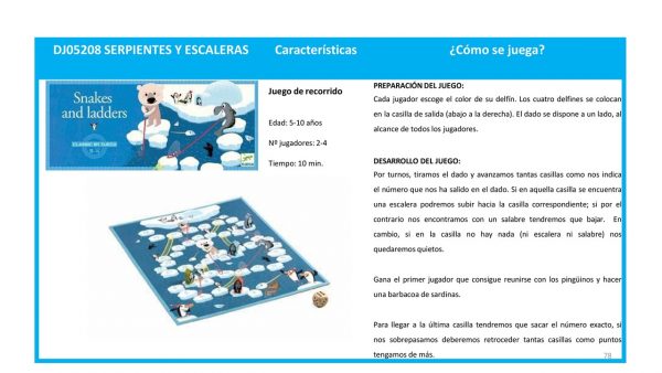 Juego clásico Serpientes y Escaleras