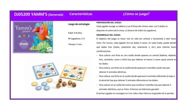 Juego clásico Yam Junior