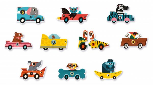 Puzzle dúo Coches de carreras