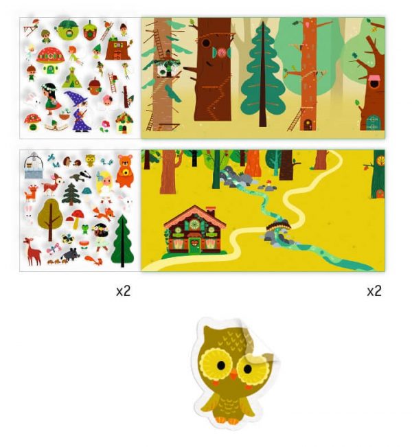 Pegatinas Cuentos El bosque mágico