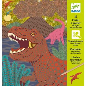 Cuadros para rascar El reino de los dinosaurio