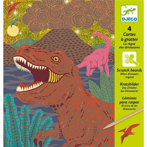Cuadros para rascar El reino de los dinosaurio