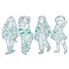 Figuras para colorear Angèle & sus amigas