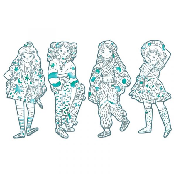 Figuras para colorear Angèle & sus amigas