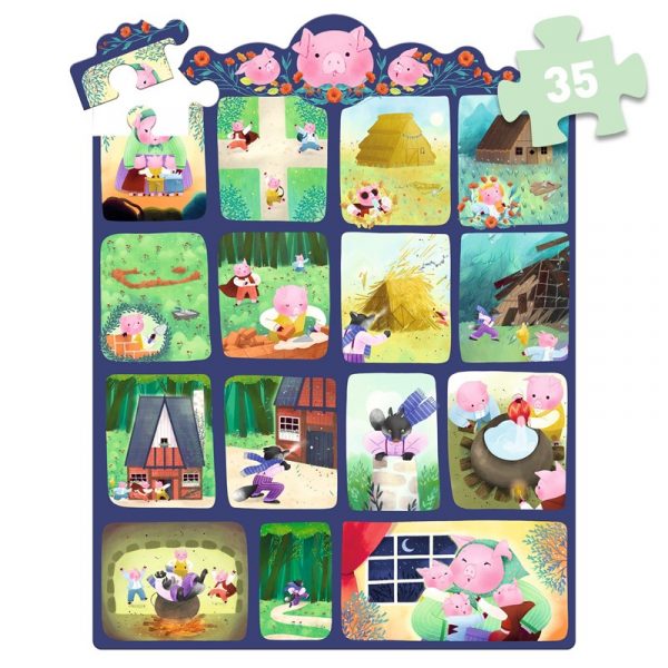Puzzle Cuento Los 3 cerditos