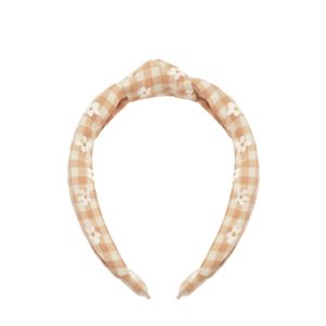 Diadema anudada Daisy Gingham