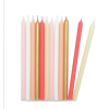 Velas largas rosas y oro 12uds. Scrapcooking