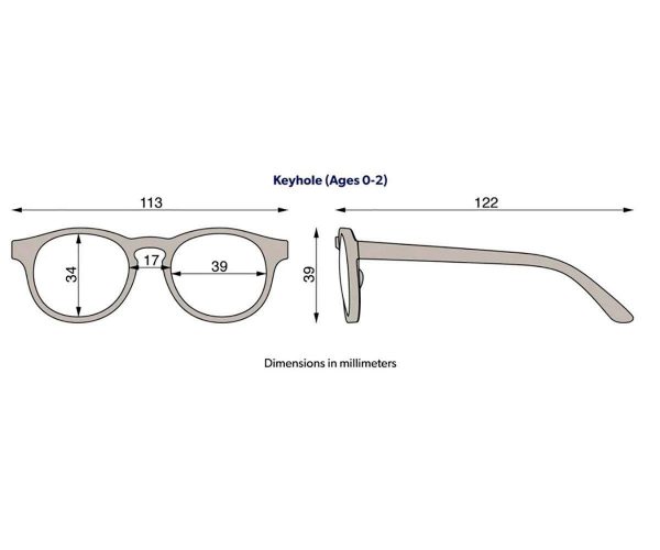 Gafas de Sol Flexibles Keyhole Bermuda Blue