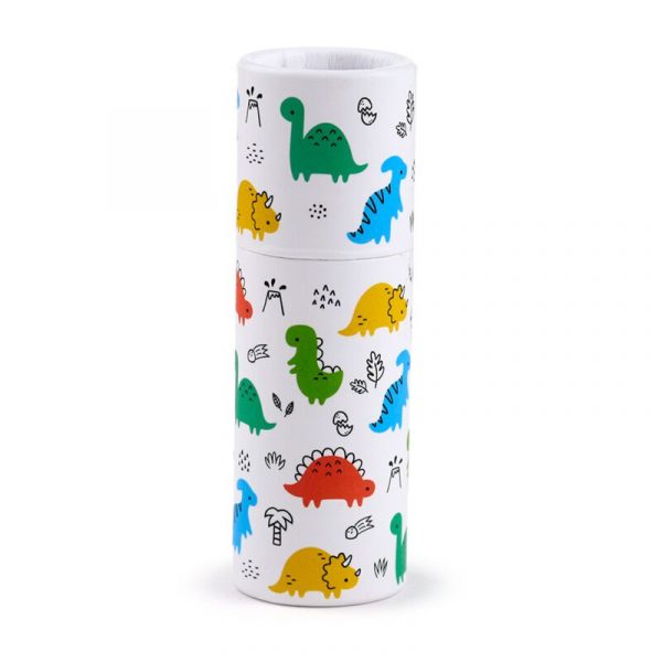 Tubo con 12 Lápices de Colores Dinosaurios Dinosauria Jr