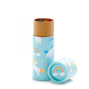 Tubo con 12 Lápices de Colores Unicornio Mágico