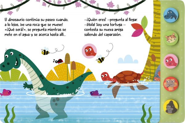 El dinosaurio hace amigos / El dinosaure fa nous amics