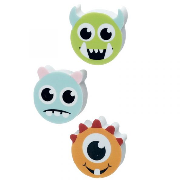 Set de 3 Gomas de Borrar Monstarz