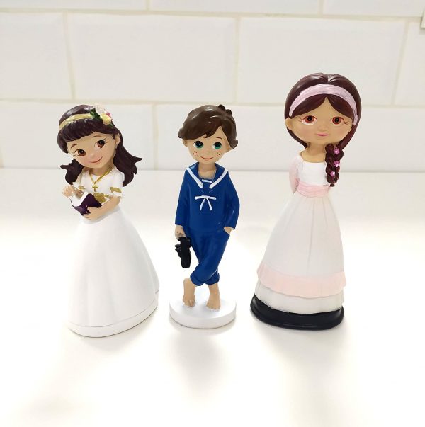 Figura niña comunión biblia 13cm