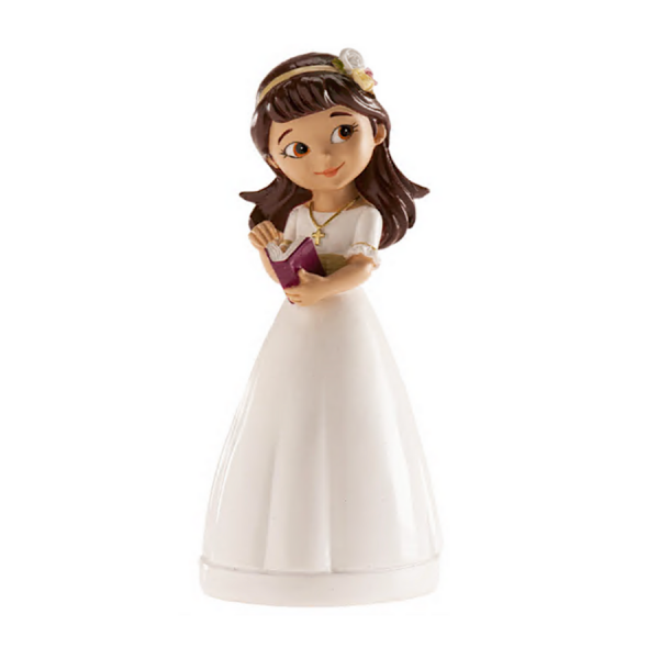 Figura niña comunión biblia 13cm