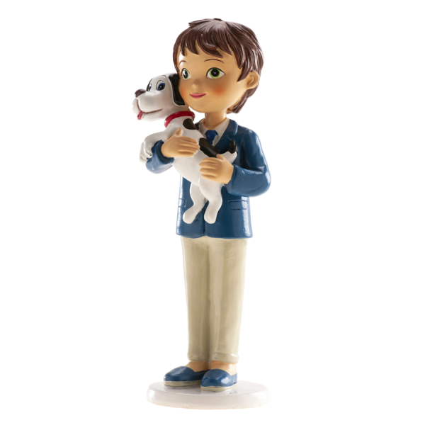Figura niño con perro comunión