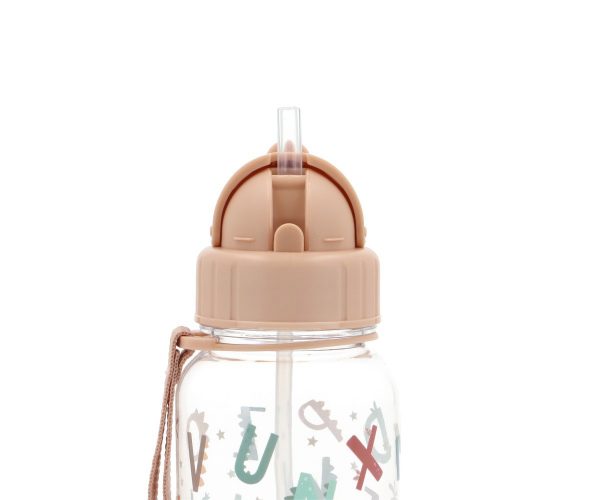 Botella tritán pajita Funny Letters