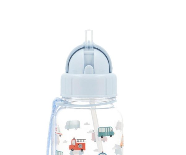 Botella tritán pajita City Cars