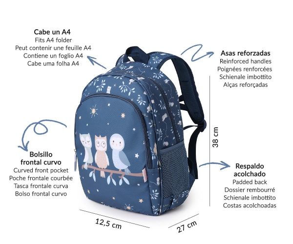 Mochila Mediana Magical Forest + Llavero buho