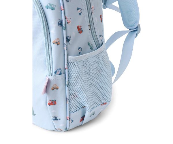 Mochila Mediana City Cars + Llavero coche policía