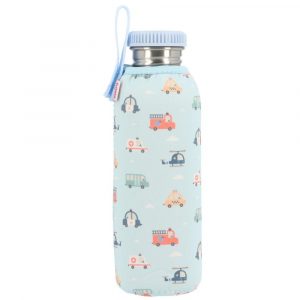 Botella Acero con Funda City Cars 750ml