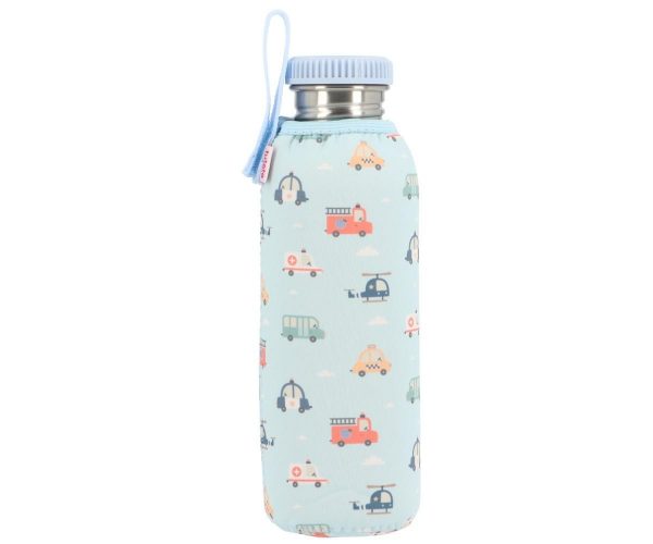 Botella Acero con Funda City Cars 750ml